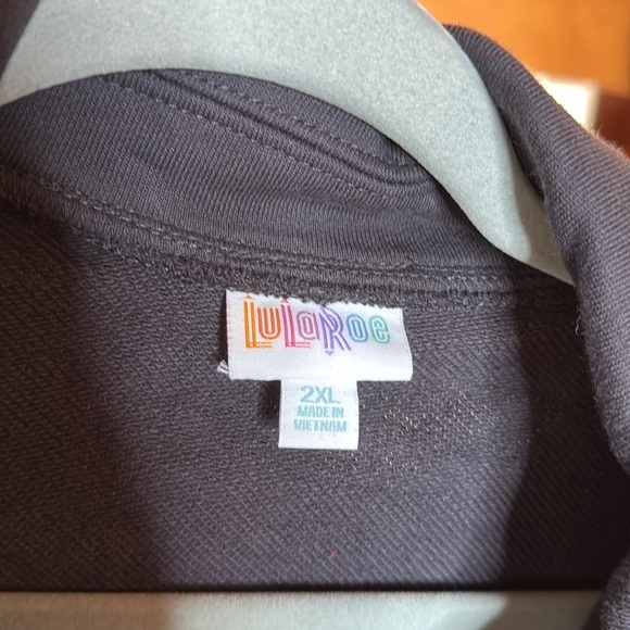 NWT LuLaRoe Presley Moto Charcoal Gray Jacket Asymmetrical Zipper Size 2XL - Picture 2 of 8